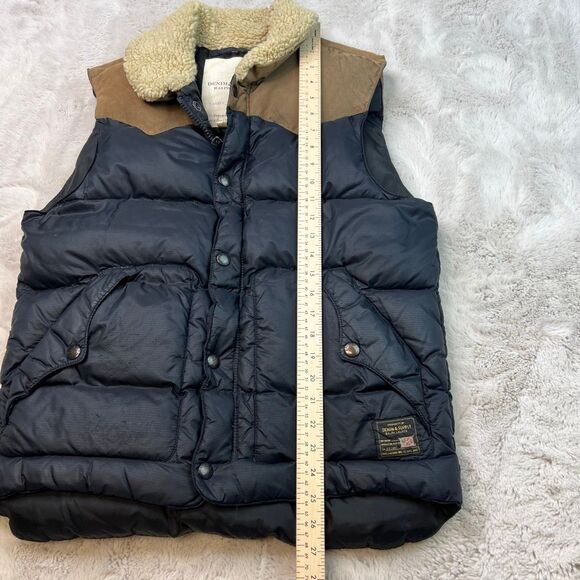 Ralph Lauren Denim & Supply Vest Mens Medium Down Puffer Vest Sherpa Collar - Picture 10 of 11